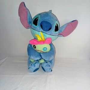 Disney's Stitch Plush Toy Holding Scrump, Lilo's Homemade Rag Doll